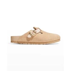 Birkenstock Boston 1774 Nude Suede Clogs Womens 7 EU 38